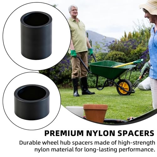 Wheel Hub Spacers – 5/8″ Axle Spacer Kit – Combo Pack with 4 x Nylon 5/8″ Bore