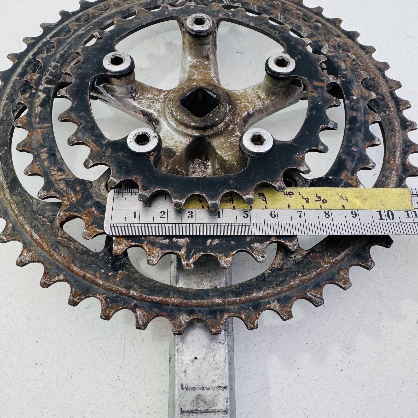 Vintage Sakae SX Triple Crankset 175mm 48/36/28T 110 BCD Silver MTB Bike A36