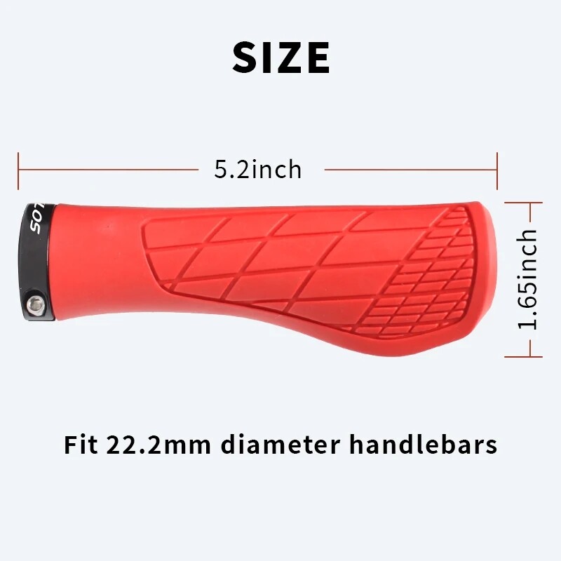 BUCKLOS Handlebar Grip MTB Lock on Silicone Shock Absorption Bike Grips Fit ODI