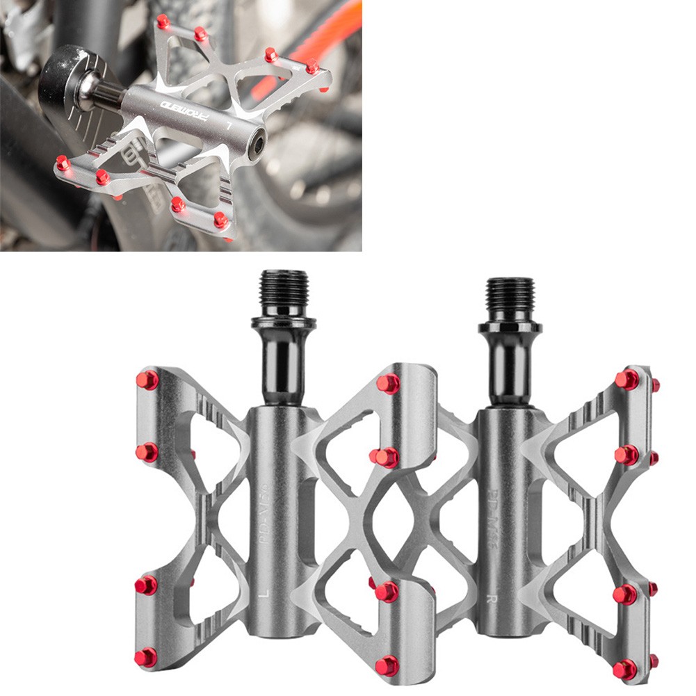 PROMEND MTB ROAD Bike Ultralight Aluminum Pedal Bicycle Flat Pedal 3 Bearing
