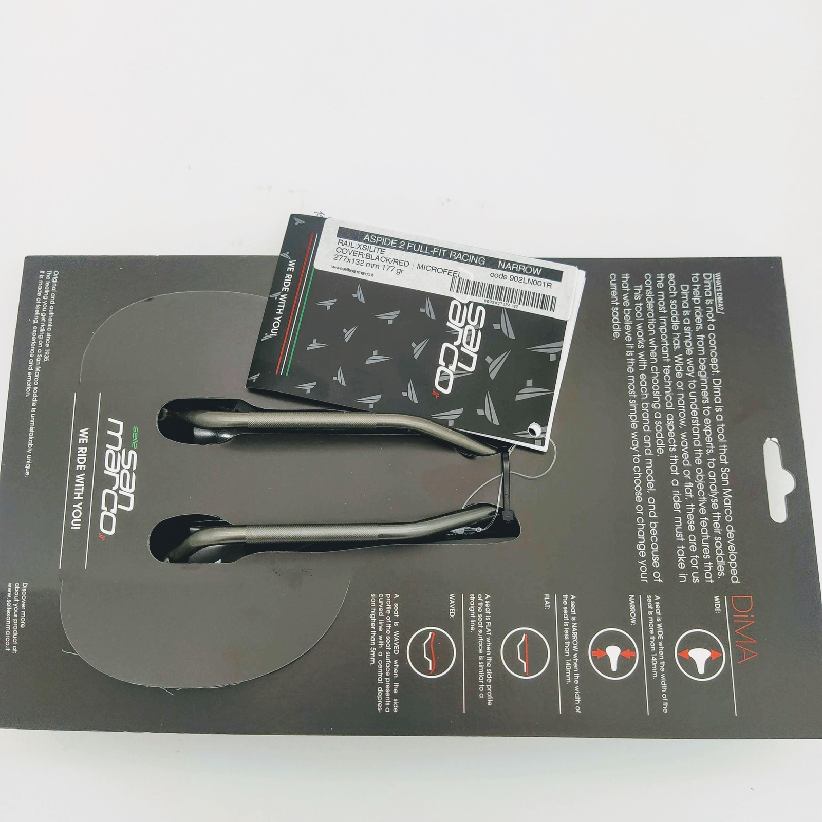 Selle San Marco Aspide Racing Saddle 277mmX132mm Narrow XSILITE Rail «Black/Red»