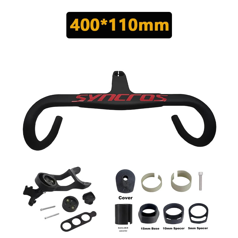Road Bicycle Carbon Handlebar Integrated Drop Bar 28.6mm 31.8mmm 380-430mm
