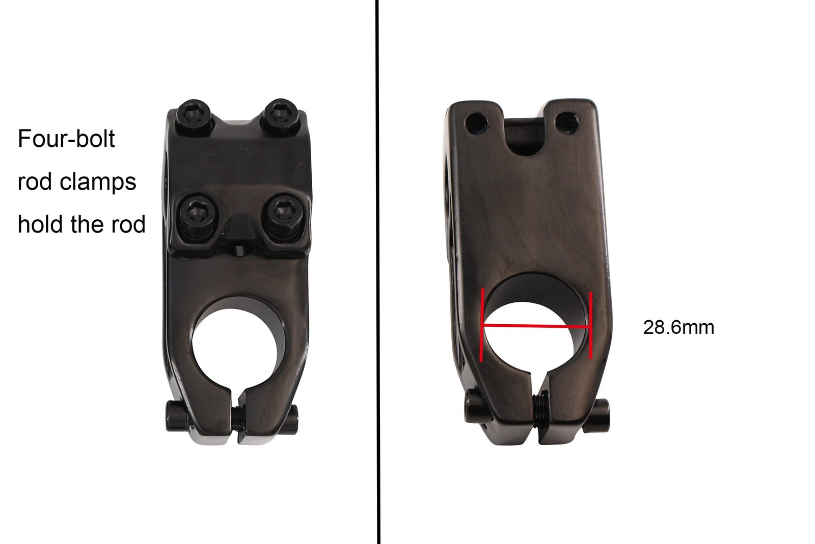 BMX 22.2mm Atem Aluminum Alloy 50mm Short Top Load Stem Fits Most Bikes