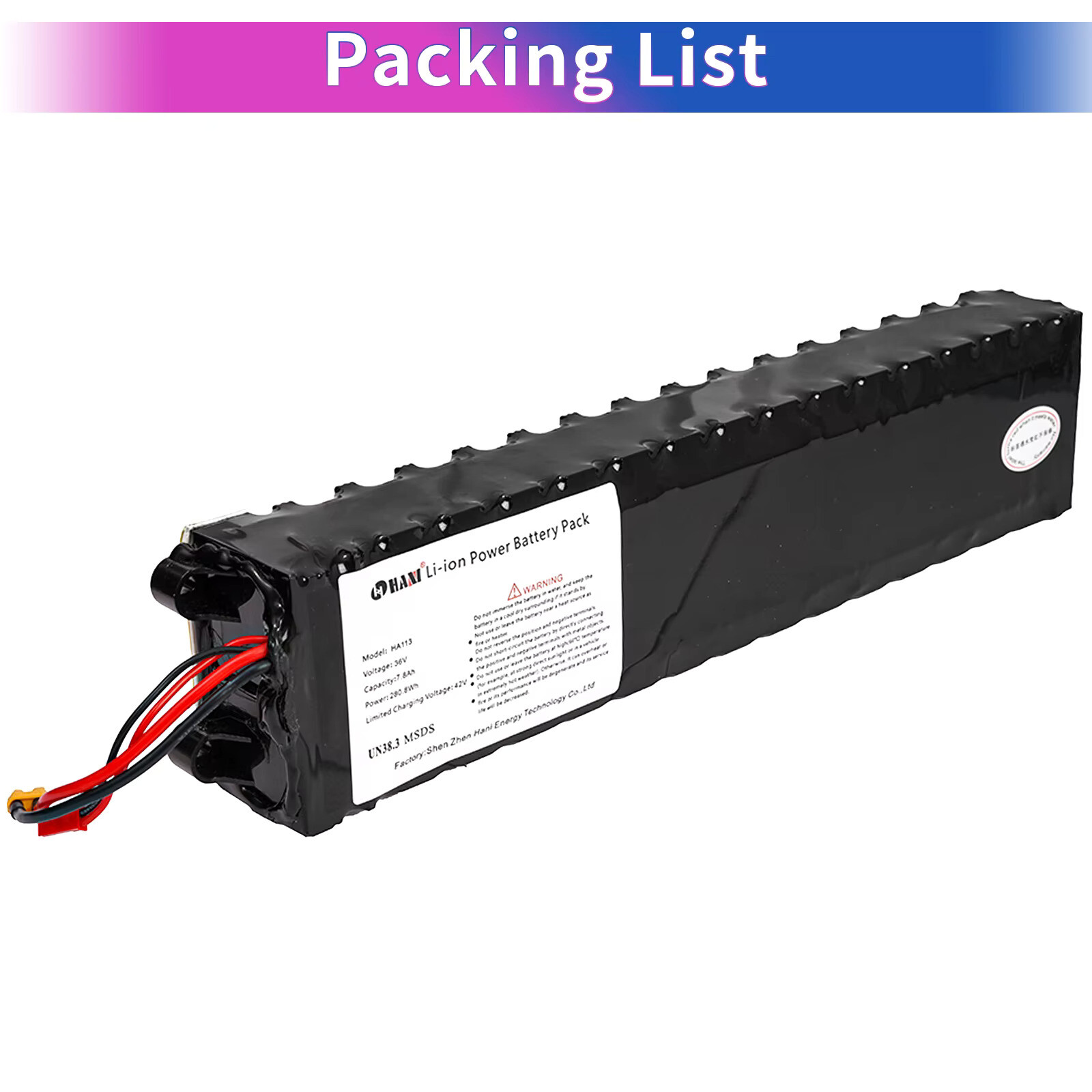 36V 7.8Ah Electric Scooter Li-ion Lithium Battery Replacement for 250W Motor