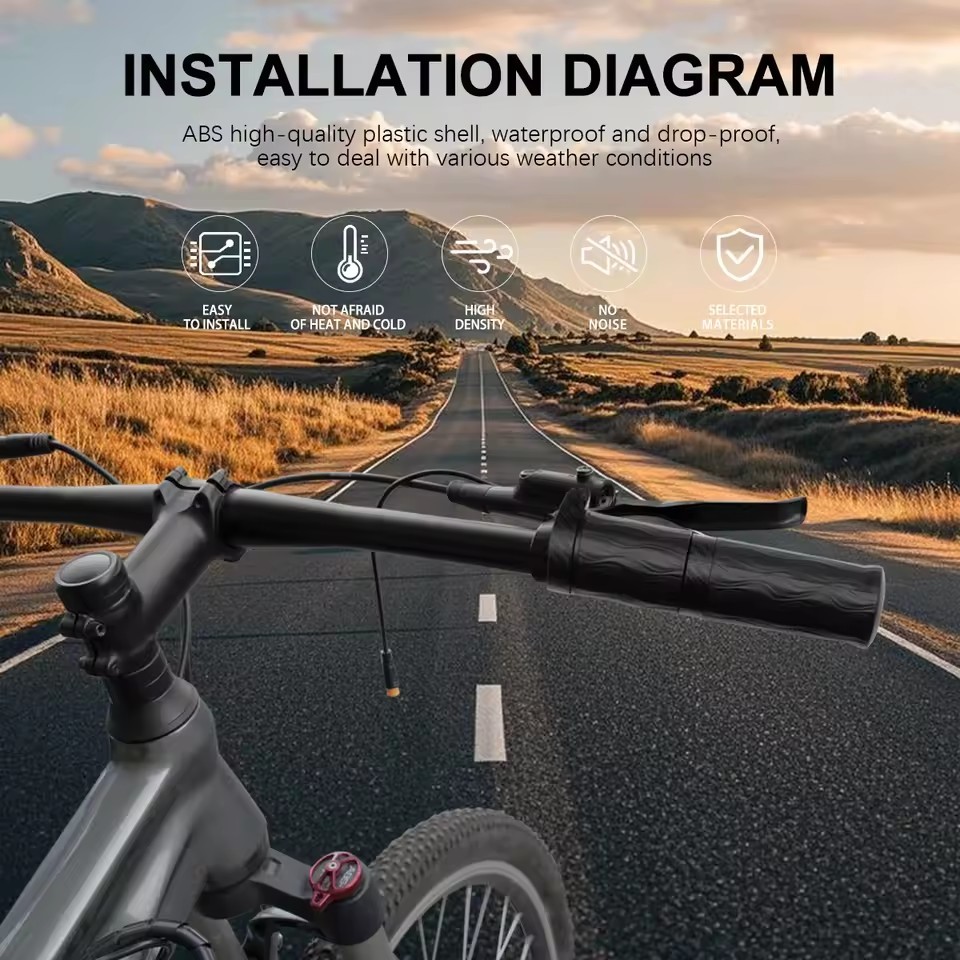 E-bike 24V-72V FT410X Right Hand Twist Throttle Handle Grip 3Pin SM/WP Plug