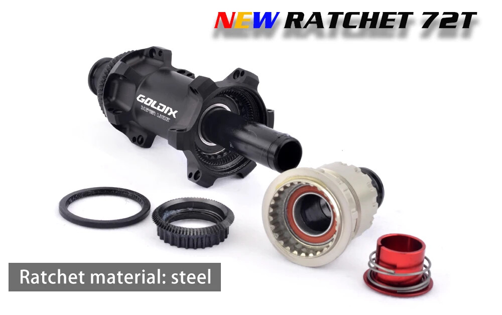 Road Bike Hub Center Lock Disc Straight Pull 24H Ratchet 72T Hub for 11 12 Speed