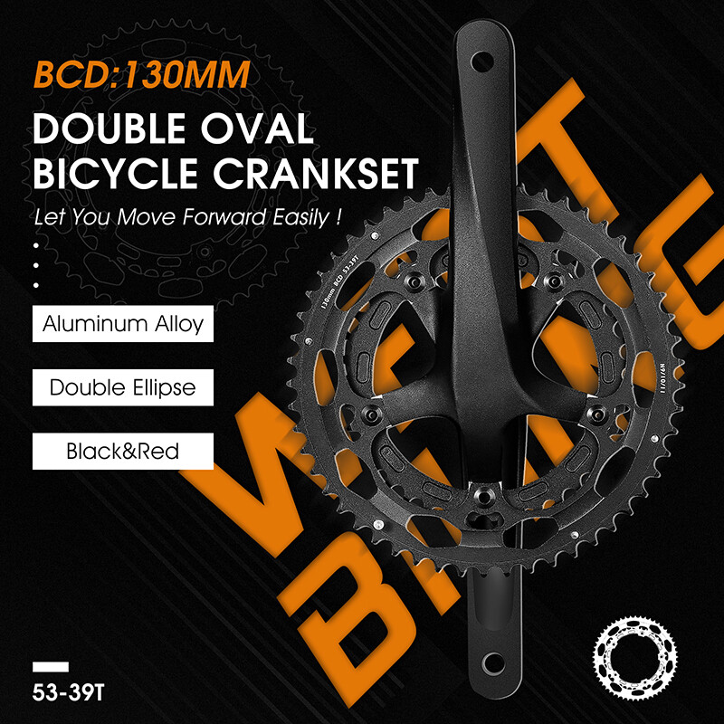 WEST BIKING Road Bike Tooth Disc Aluminum 130BCD Double Chainring 39/53T 8-11S