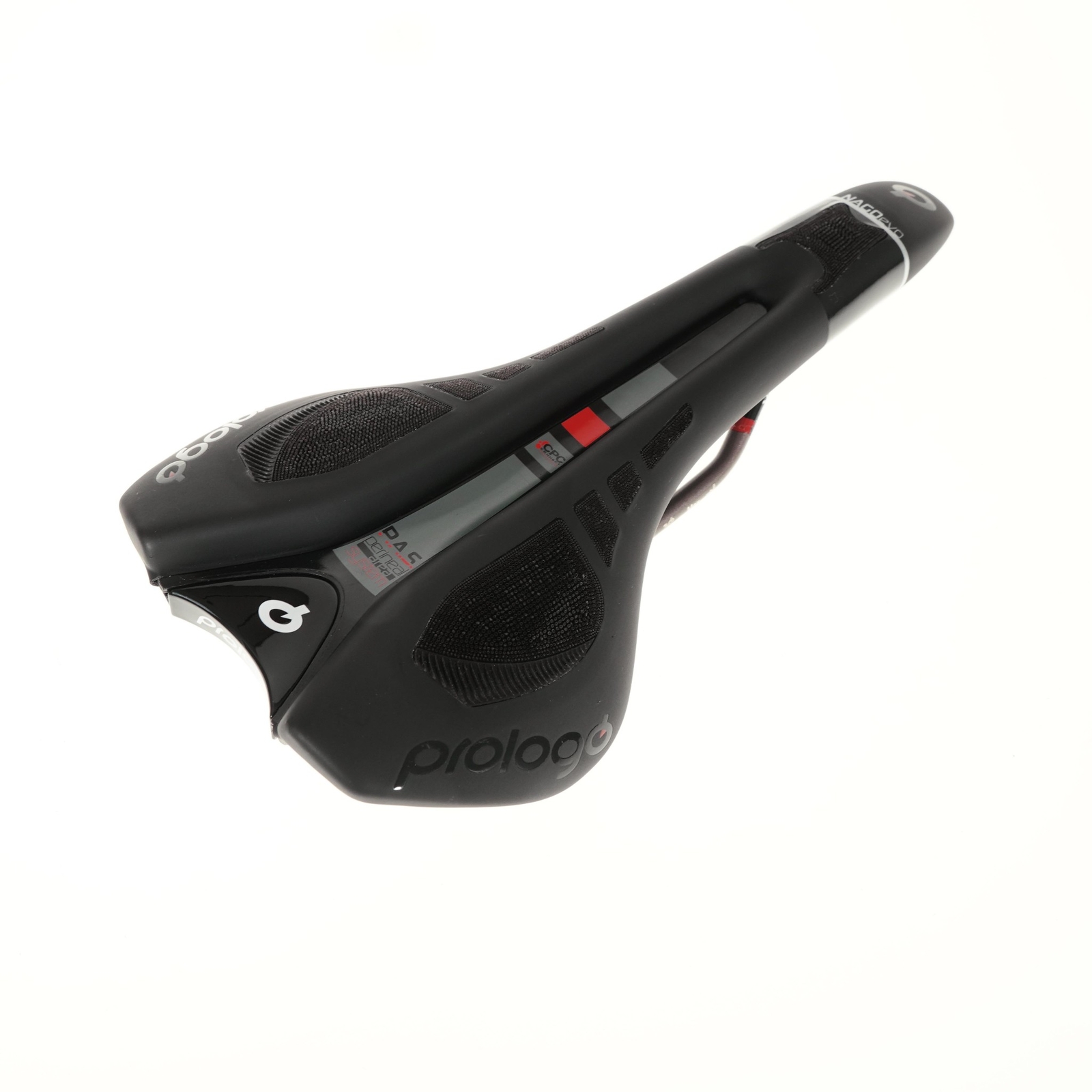 Prologo CPC Nago EVO Pas Saddle 278x141mm Ti-rox Rails Black Road Bike saddle