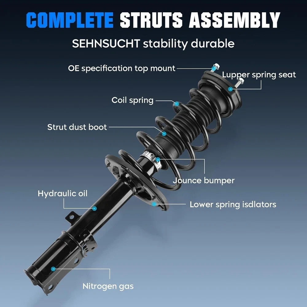 Rear Coil Spring Strut & Stabilizer Sway Bar Links Fit for Toyota for Camry/S…