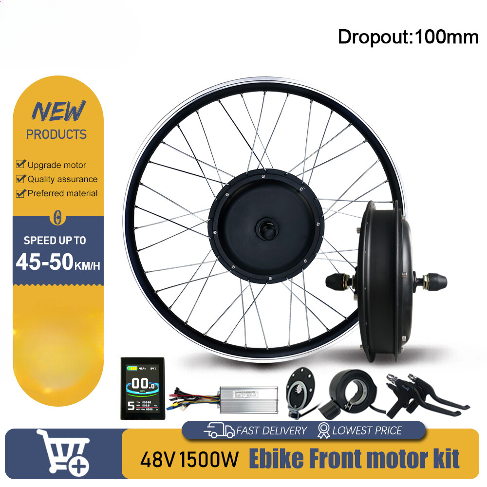 Electric Bicycle 48V 1500W Front Brushless Hub Motor Wheel Kit 20-29 Inch 700C