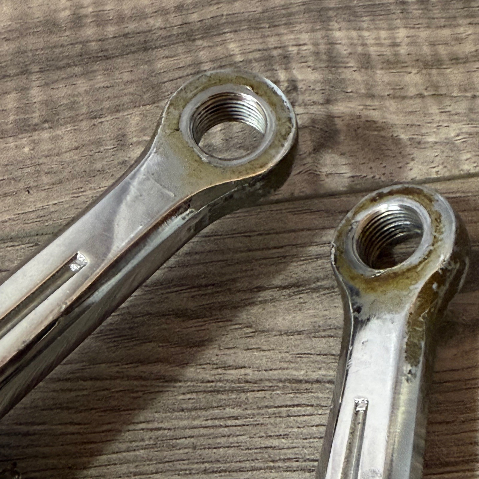 Vintage Nervar Sport Crankset BSA English 170 Double 52 42 FRENCH THREAD