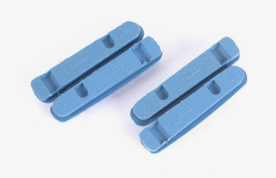 NEW Set of 4 Brake Pads for Carbon Rims BLUE for Shimano / SRAM Rim Calipers Pub