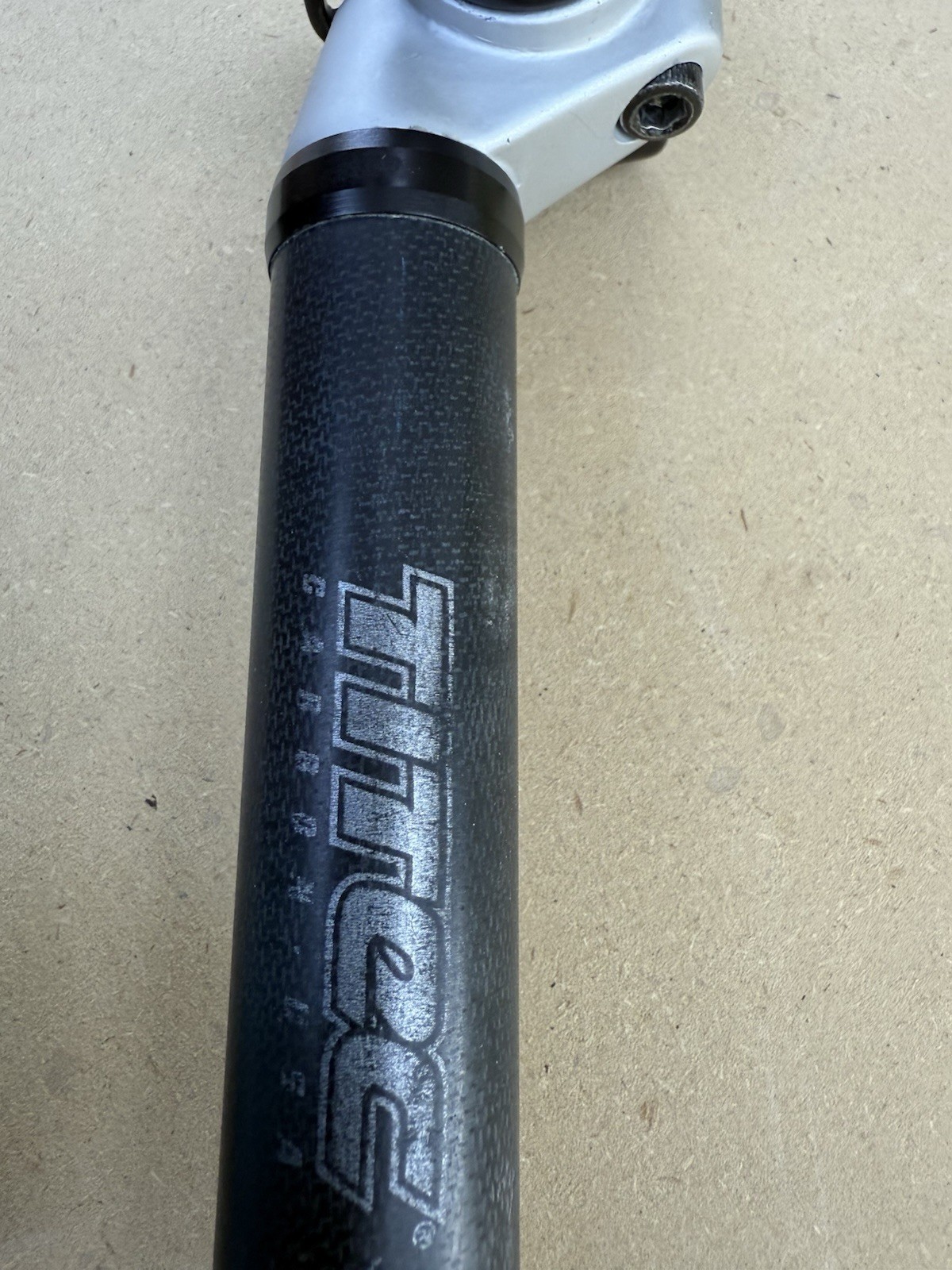 Vintage Titec Carbon Fiber Seatpost, 27.2mm x 350mm, C191 Micro Adjust