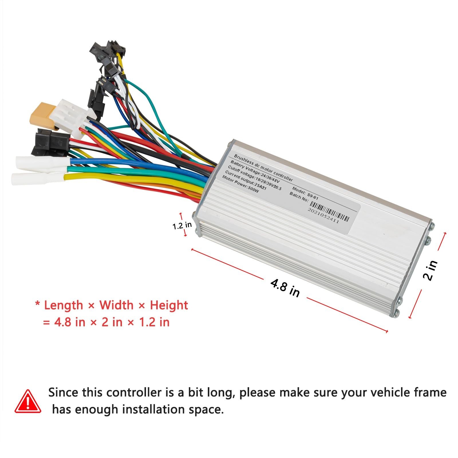 500W 25A Brushless Ebike Controller Kit with LCD Display – 24V 36V 48V Electric