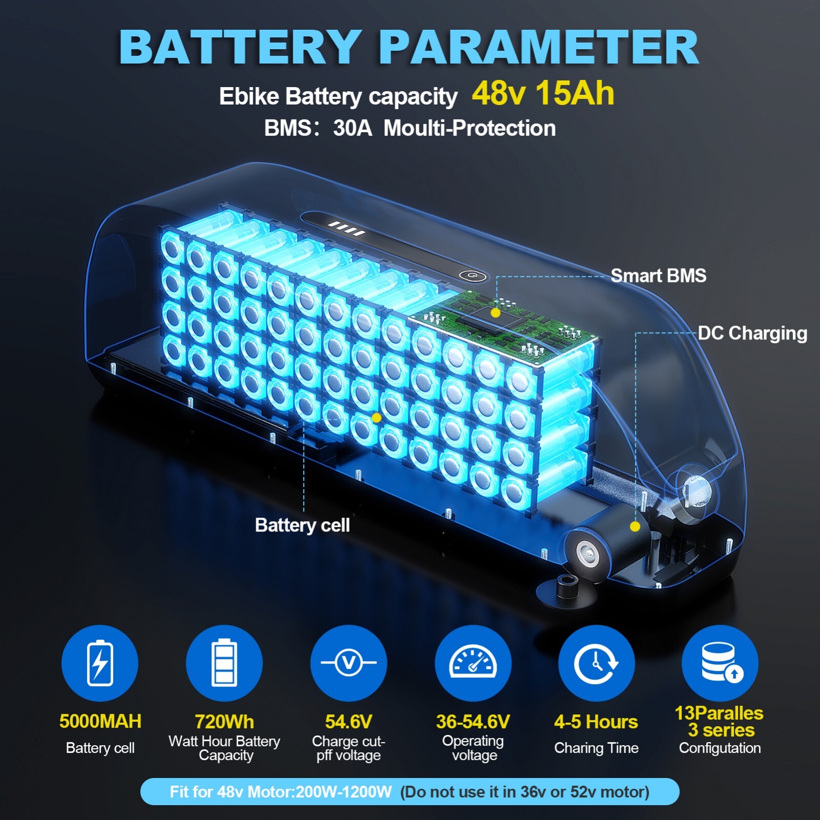 Hailong 36V 20AH Battery for 200-1000W Electric Battery