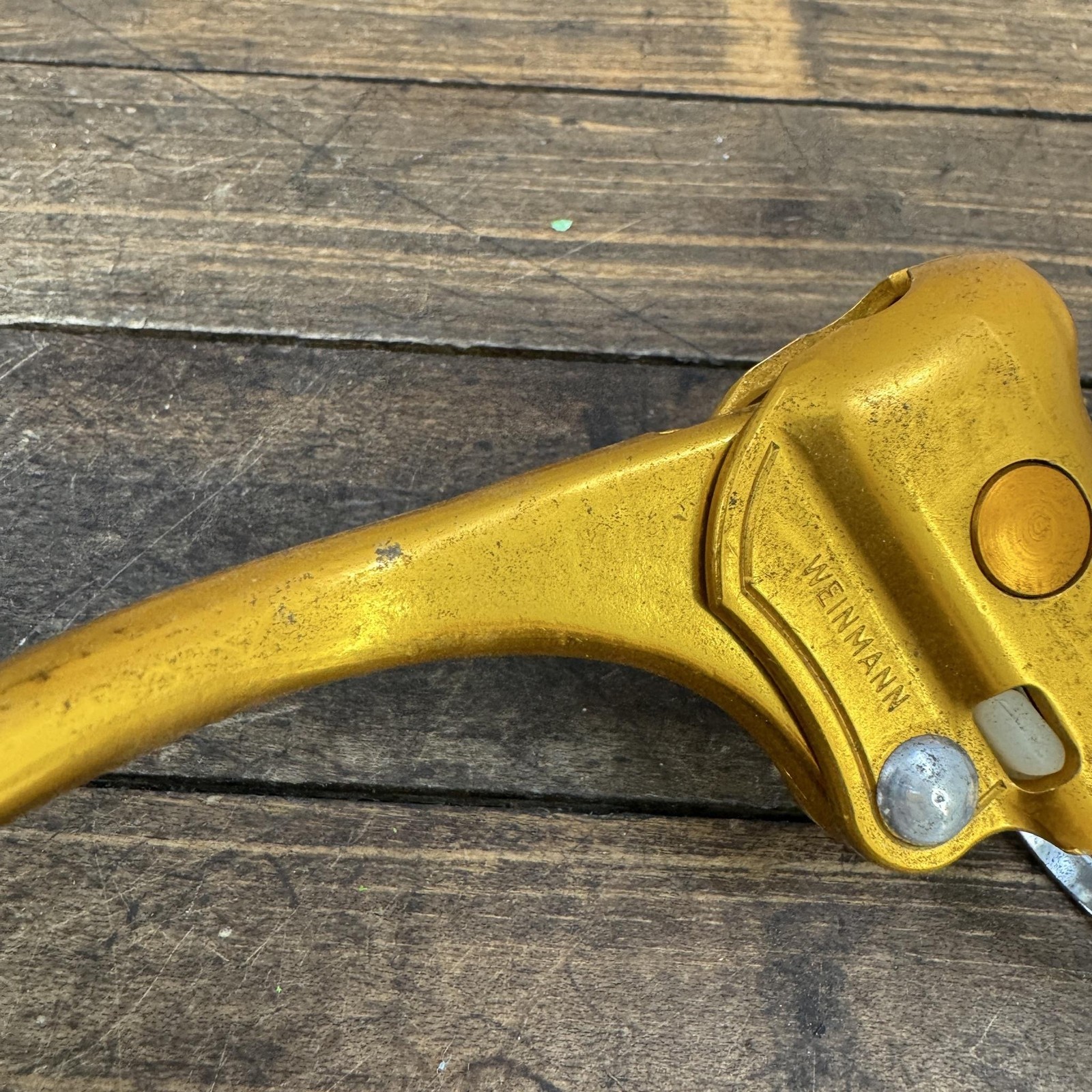 Vintage Weinmann BMX Brake Lever Right Gold Prebent 4 Finger Old School 70s 80s