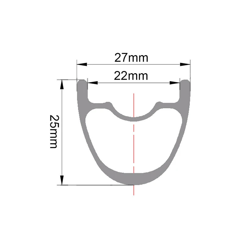 29er 25*27mm MTB XC Mountain Bicycle Tubeless Carbon Rim UD Matte Glossy Ring