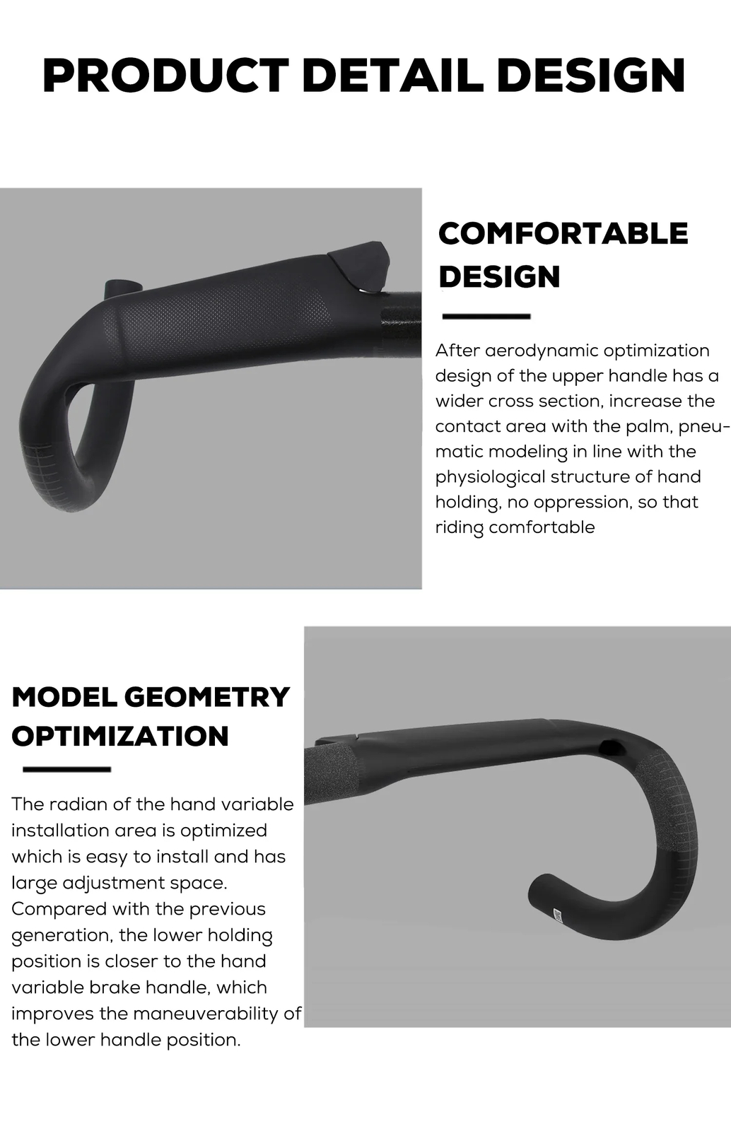 Carbon Fiber Road Bike Handlebar DI2 Flare 2° Cockpit 380mm 400mm 420mm 440mm