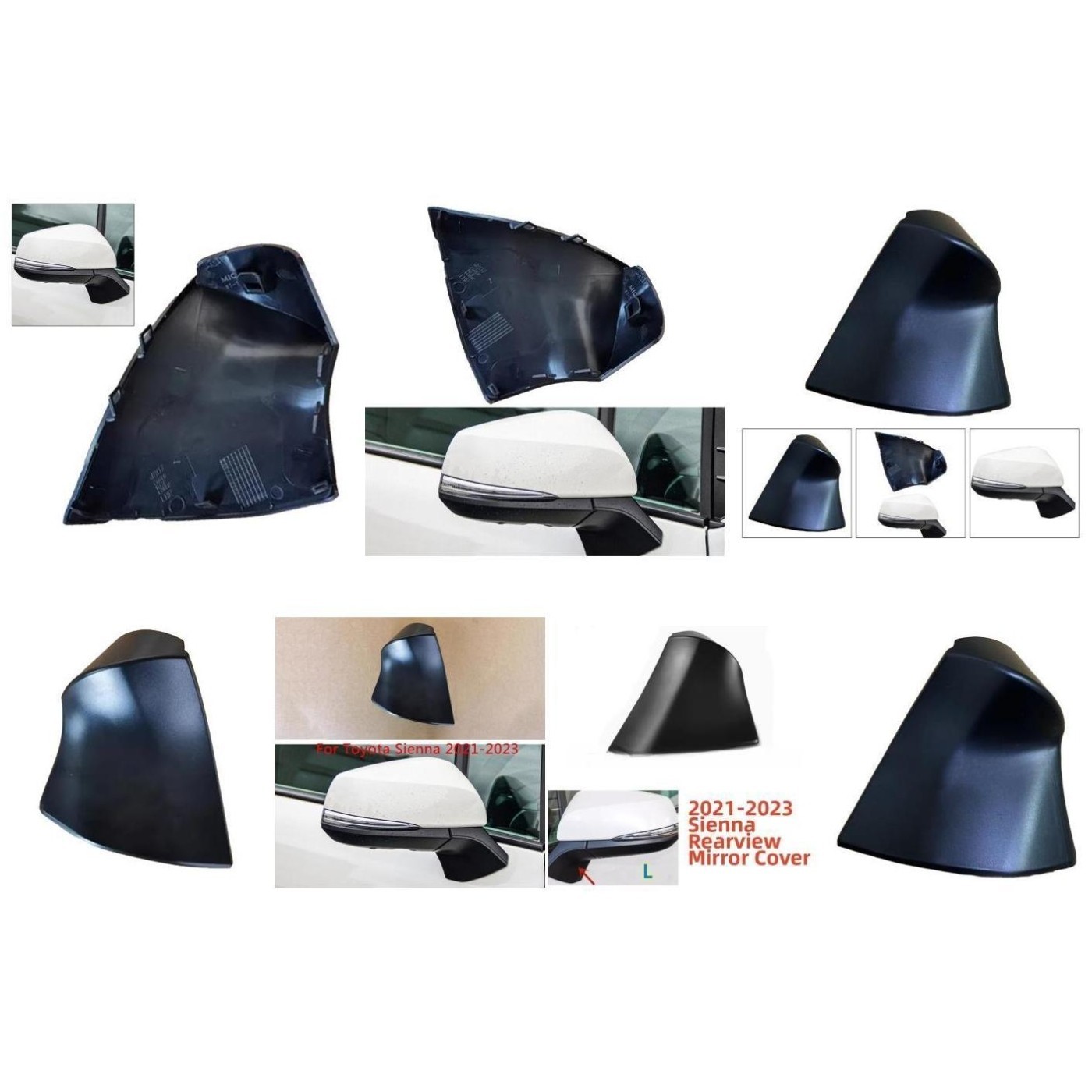 Triangle Base Cover No Drilling Required Left And Right Fitment Plastic Material