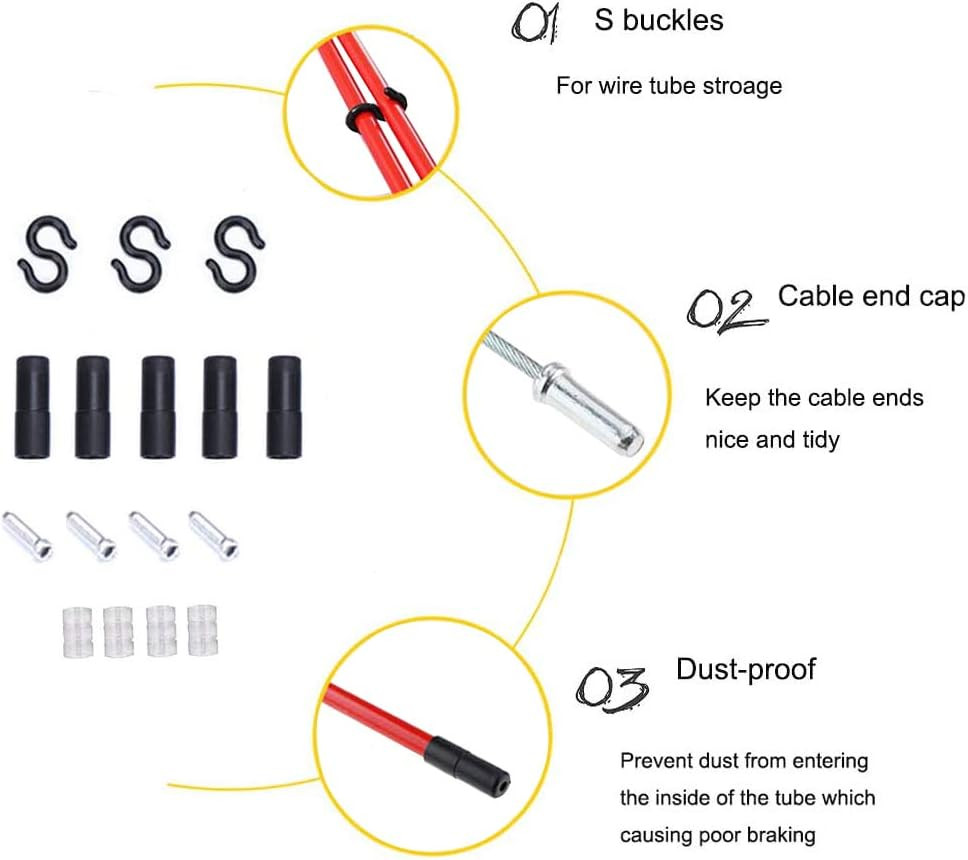 Universal Bike Shift Cable Housing Kit Set Bicycle Shifter Cable Set Derailleur