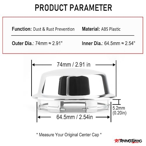 4PCS 74mm Wheel Center Caps Compatible with Enkei RSV Wheels,OD: 2.91″(74 mm)