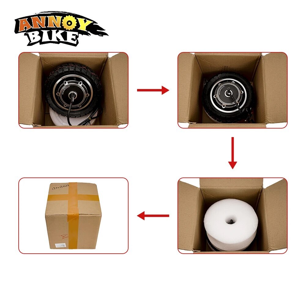 10 inch 48V60V 1000W1500W Off-road Tire Hub Motor Scooter Driving Motor