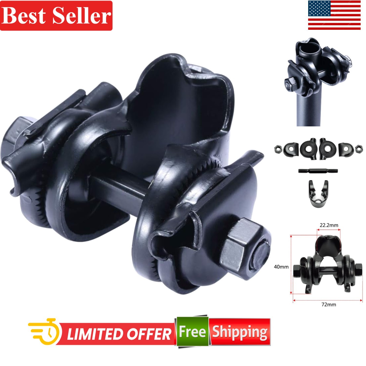 Alloy Steel Bike Seat Clamp Adapter – Durable & Lightweight for Biking Bliss