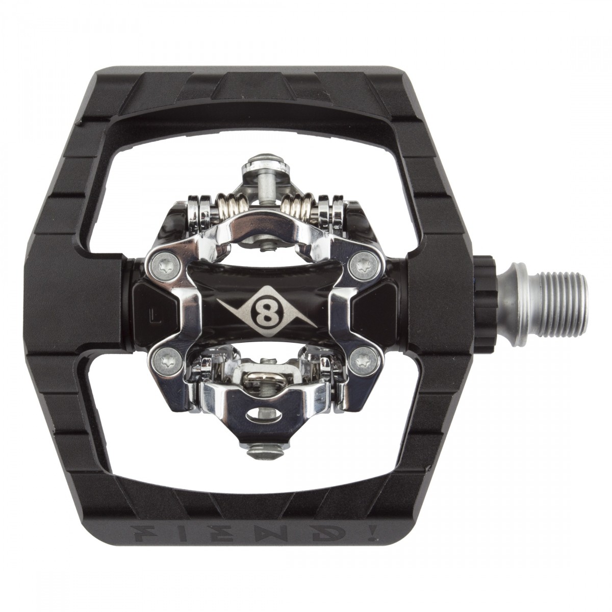 Origin8 Fiend! All-Mountan Double Clipless SPD 9/16″ Chromoly Axle Black/Silver