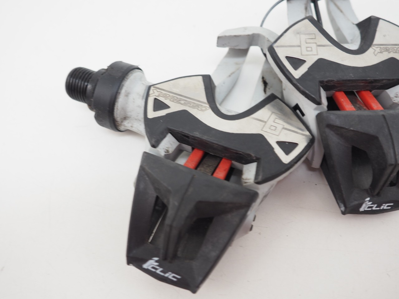 Time Xpresso 6 Grey/Black Road Bicycle Clipless Pedals iClic Stainless Steel