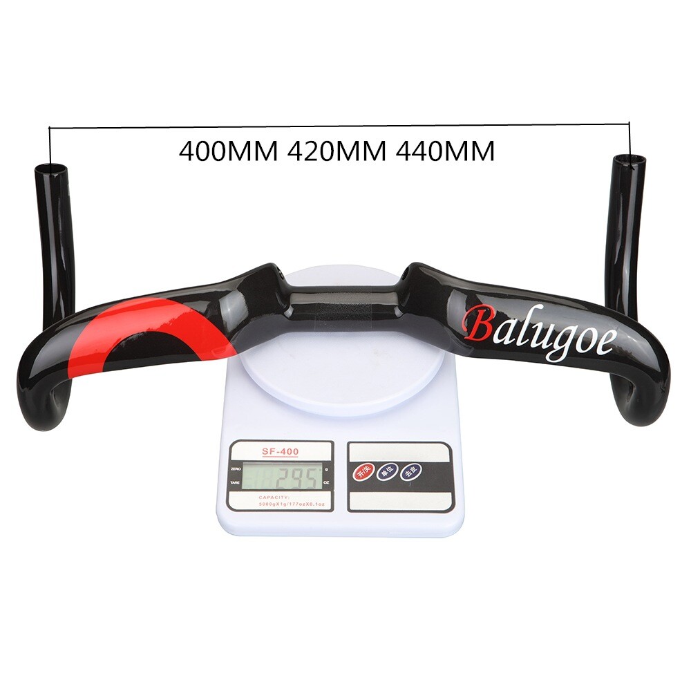 Carbon Fiber Handlebar Rise Bar Road Bike Aero Drop Bar 31.8*400/420/440mm Gloss