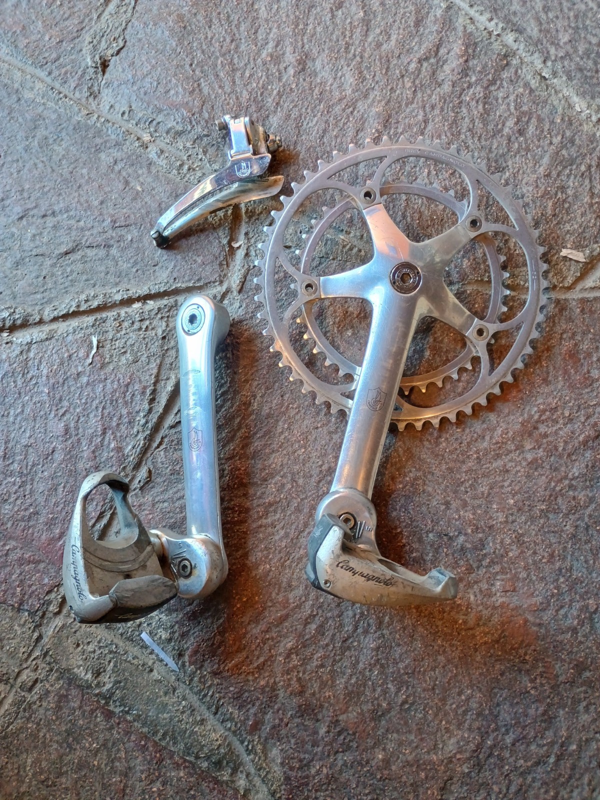 No Reserve Vintage Crankset Campagnolo C Record Crankset 172.5mm 52/39+ FD Etc