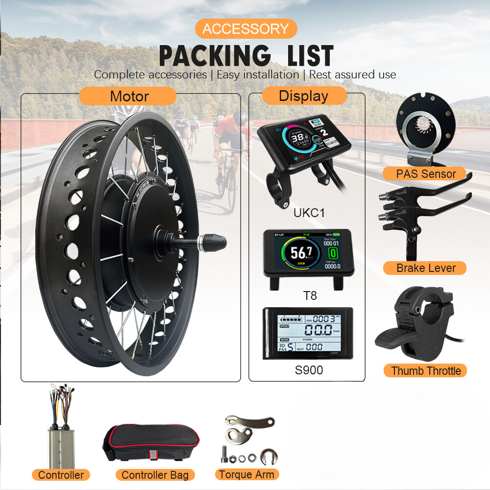 72V 3000W Snow Electric Bike 20 24 26inch 4.0 Tyre Fat Brushless Rear Hub Motor