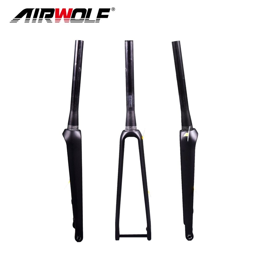 Carbon Fiber Cyclocross Bike Fork External Cable Routing Road Bike Rigid Fork
