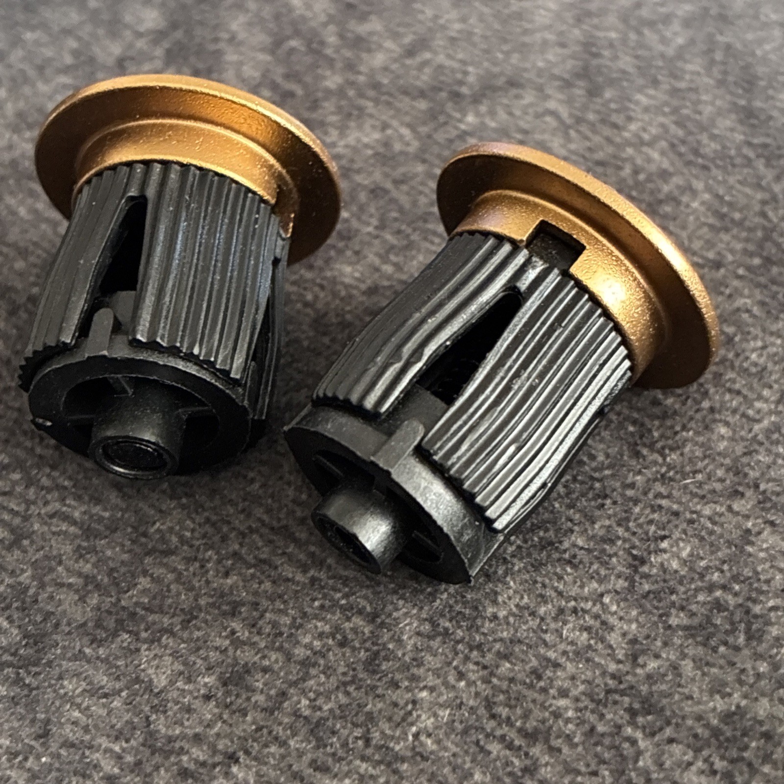 SUPACAZ Gold Bar End Caps, Used. Drop Bar