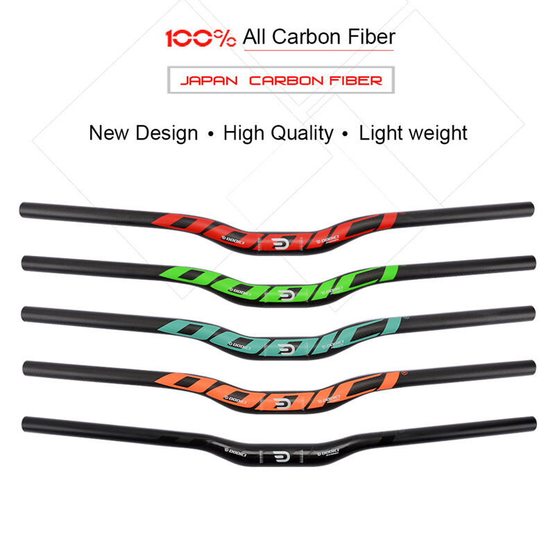 Carbon Fiber Bicycle Handlebar Backsweep 5° MTB Bike Rise Bar 31.8*690/720/740mm