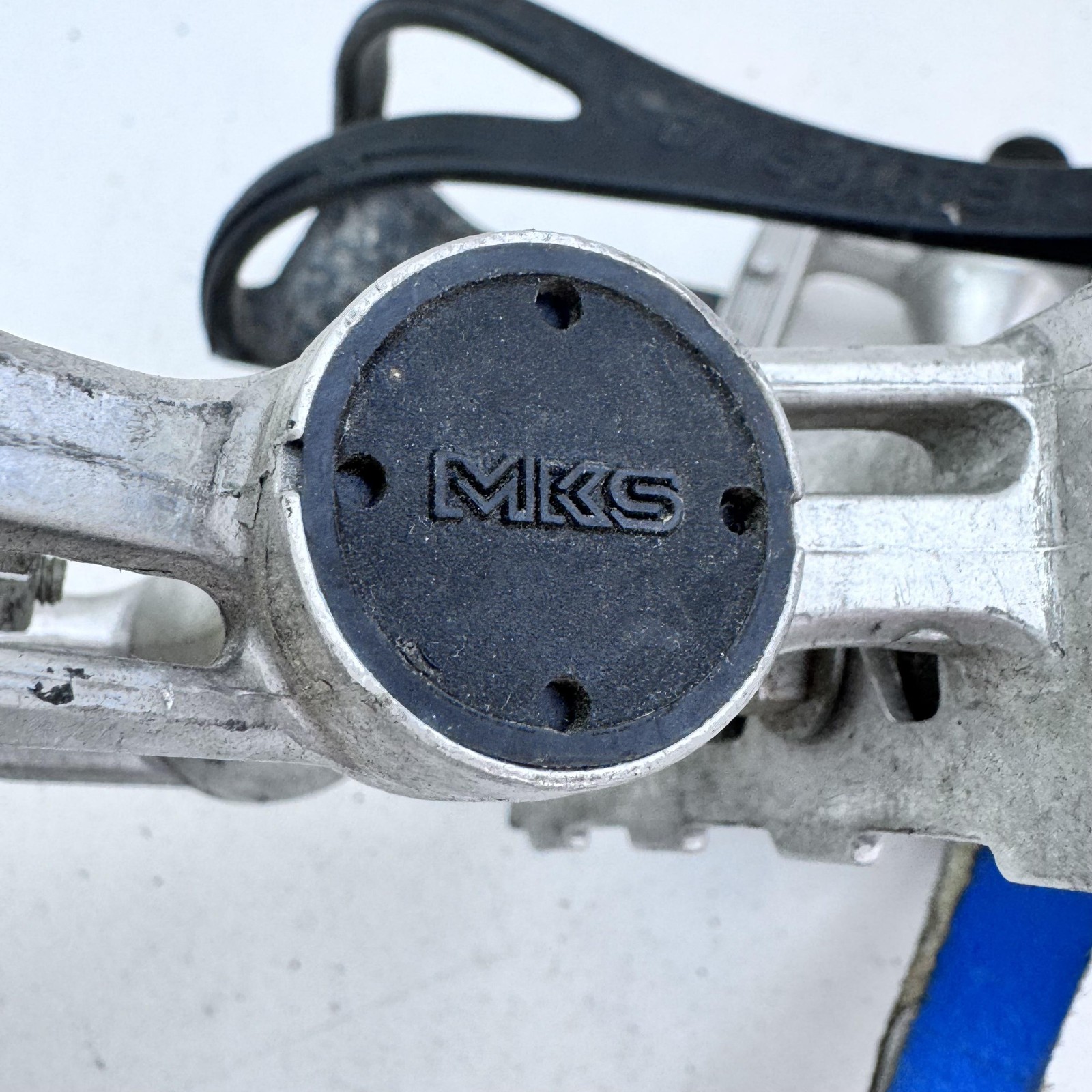 Vintage MKS AR-5 Road Bike Pedals Christophe Toe Clip Strap Reflectors 9/16 A39