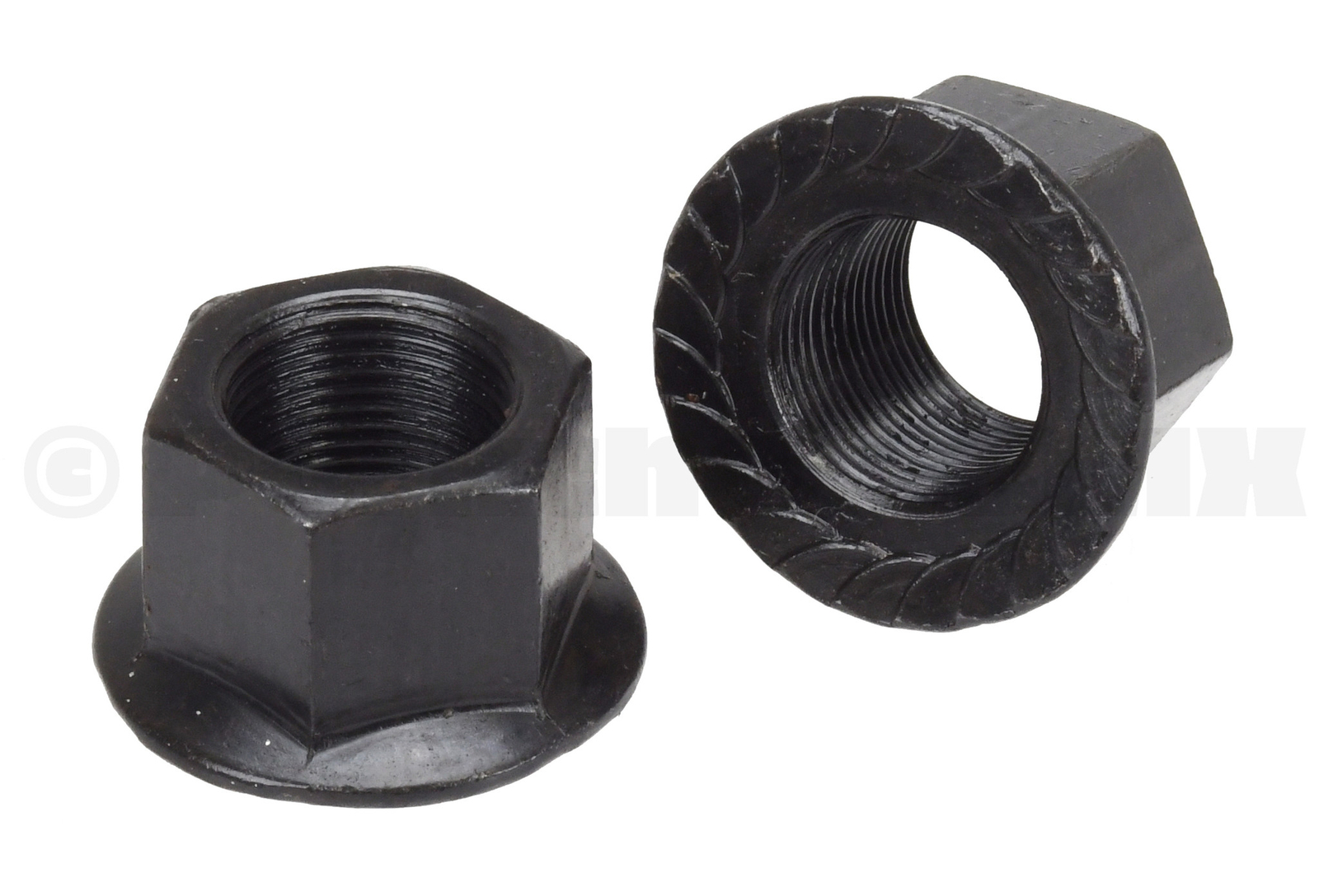 BMX bicycle flanged axle nuts 14mm (M14 X 1.0) – PAIR – BLACK