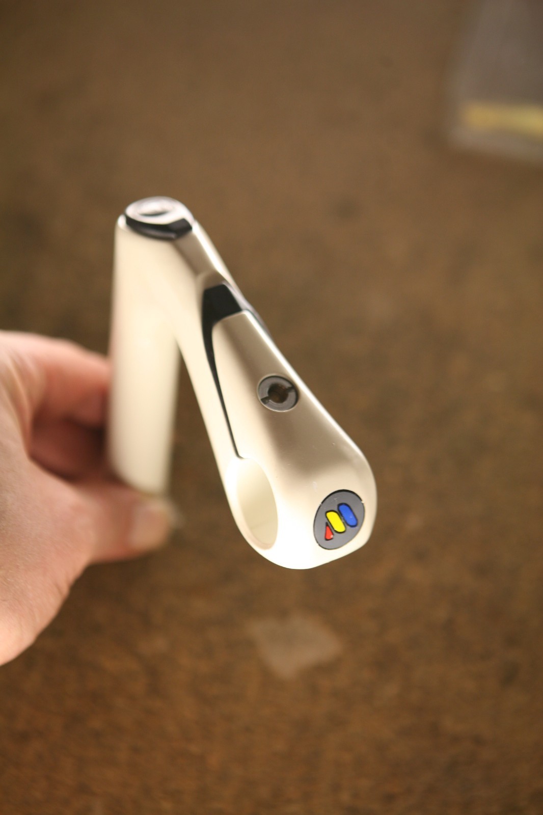 Vintage NOS NEW Italian Modolo Team SLK 1″ white quill stem 90mm / 26.0