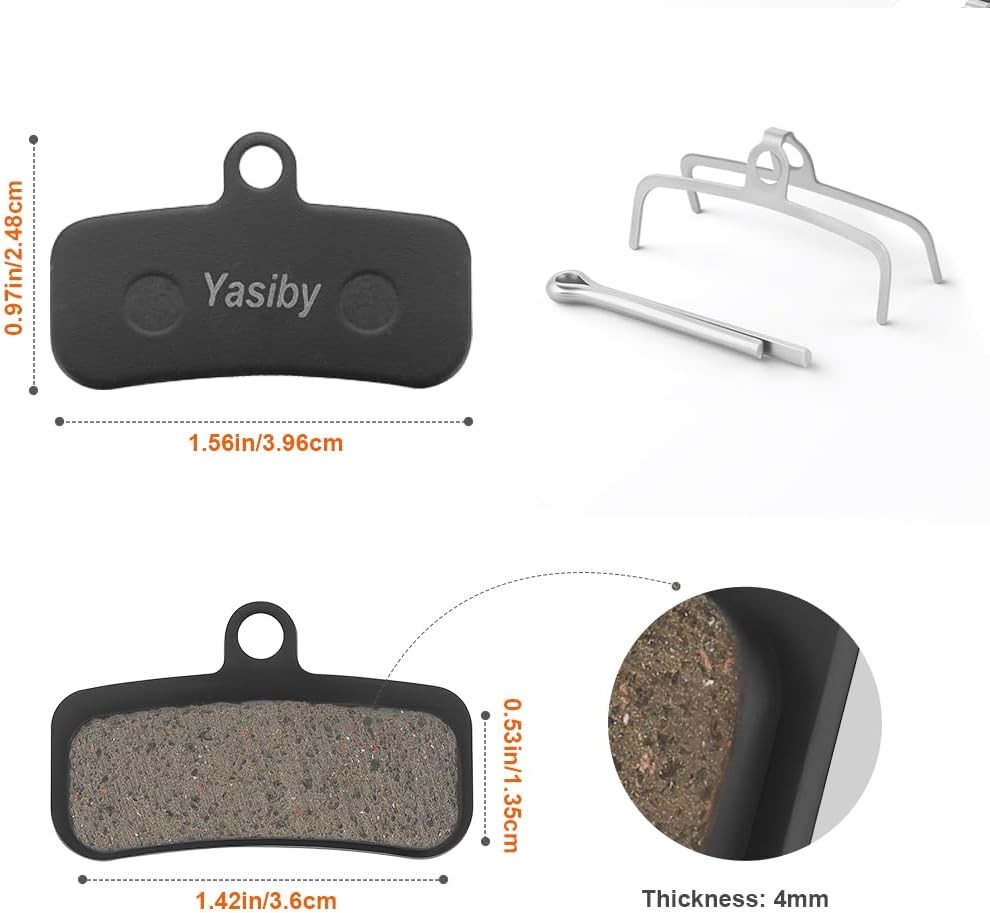 Bike Disc Brake Pads 4 Pairs Shimano MT420 MT520 TRP MTB E-Bike Kit