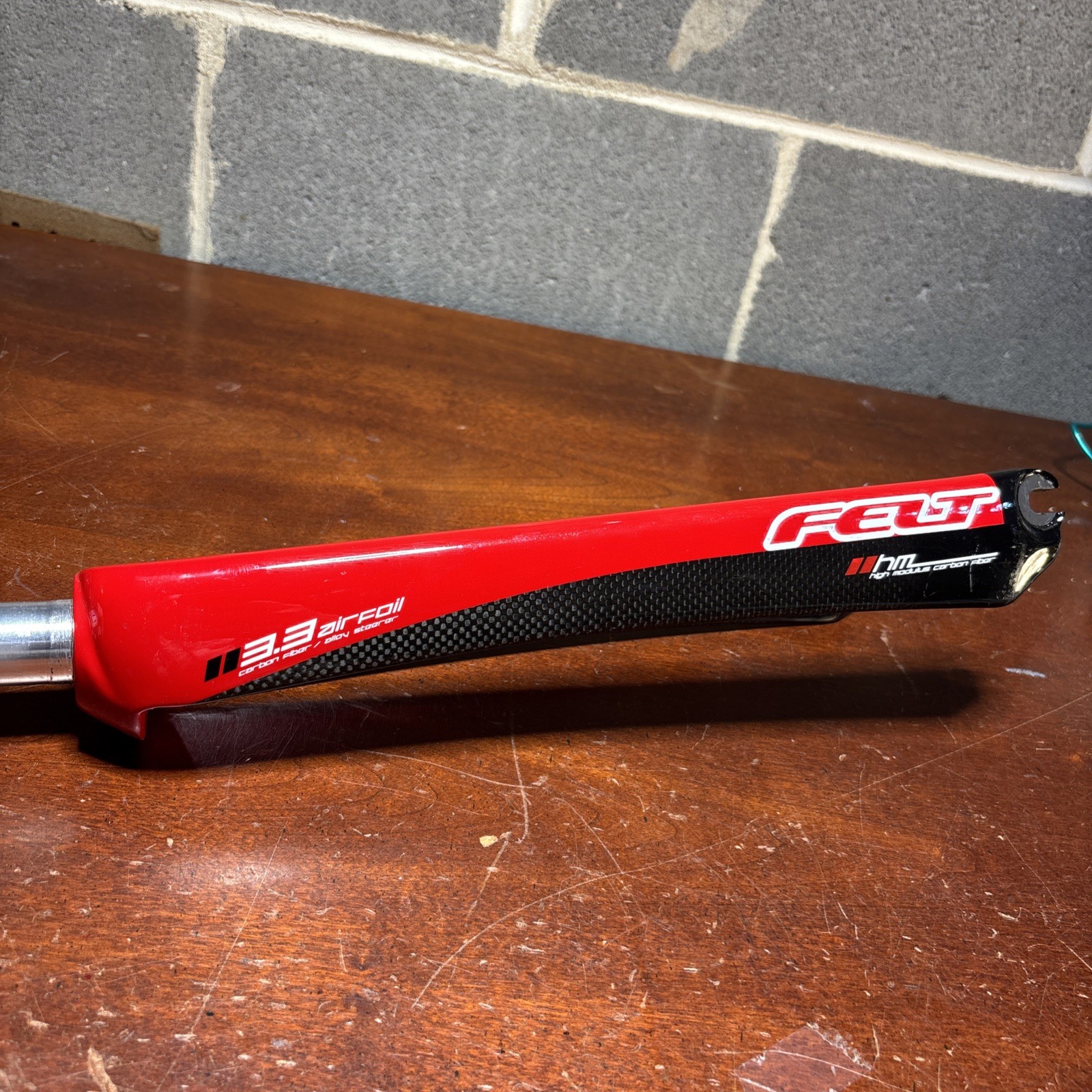 Felt High Modulus Carbon Fiber 3.3 Airfoil Fork Steerer tube 1 inch, long 296mm