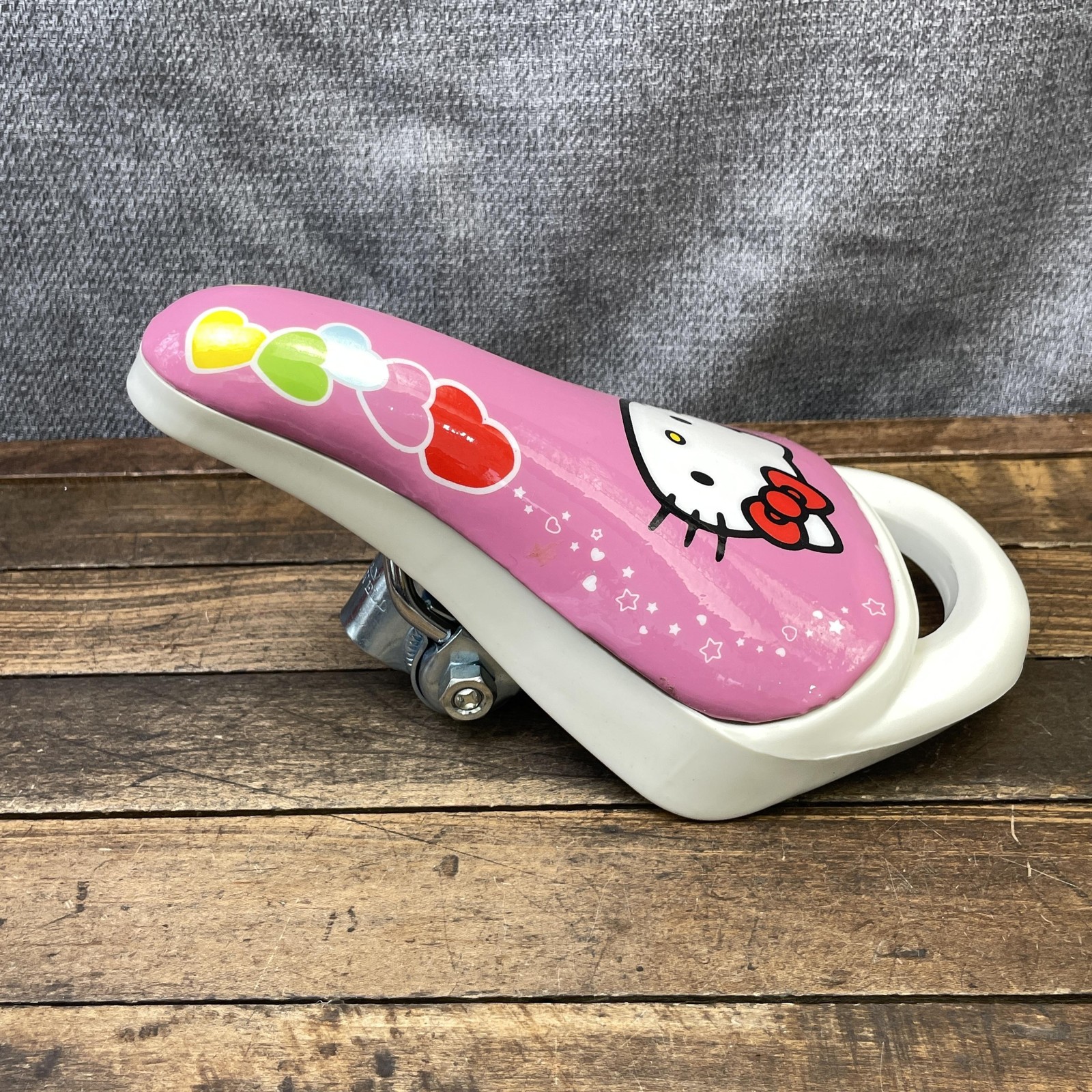 Hello Kitty Bicycle Seat NOS Pink Girls New Kids Bike Cat Saddle Handle Small