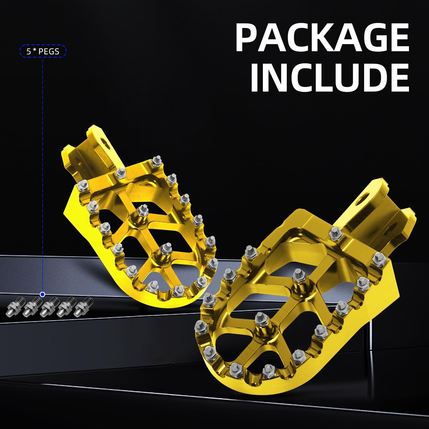Dirt Bike Foot Pegs Motorcycle Footpegs Foot Pedals Rests CNC Footrests for