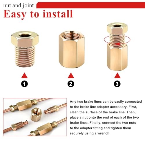 3/16″ & 1/4″ Brake Line Fittings Assortment Kit,3/8 Inch-24 87PCS-3/16“&1/4”