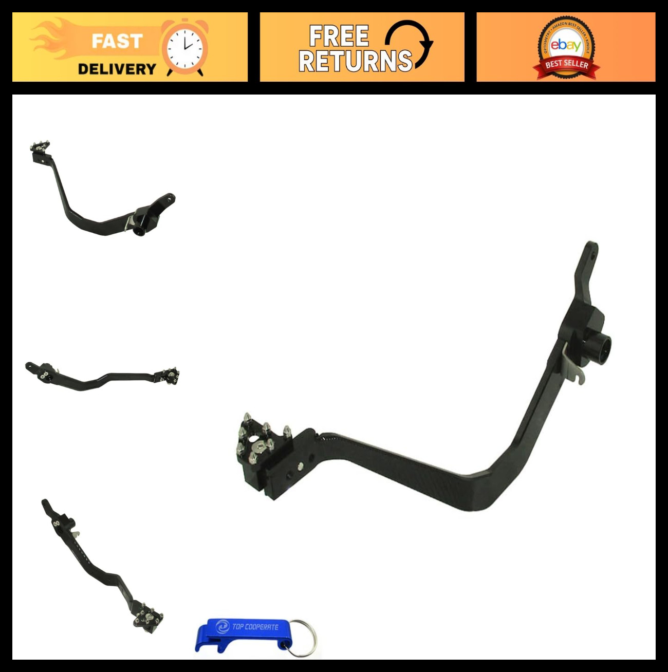 Brake Pedal Lever Rod Assembly for KLX110RL 110RL Dirt Pit Bike – Black