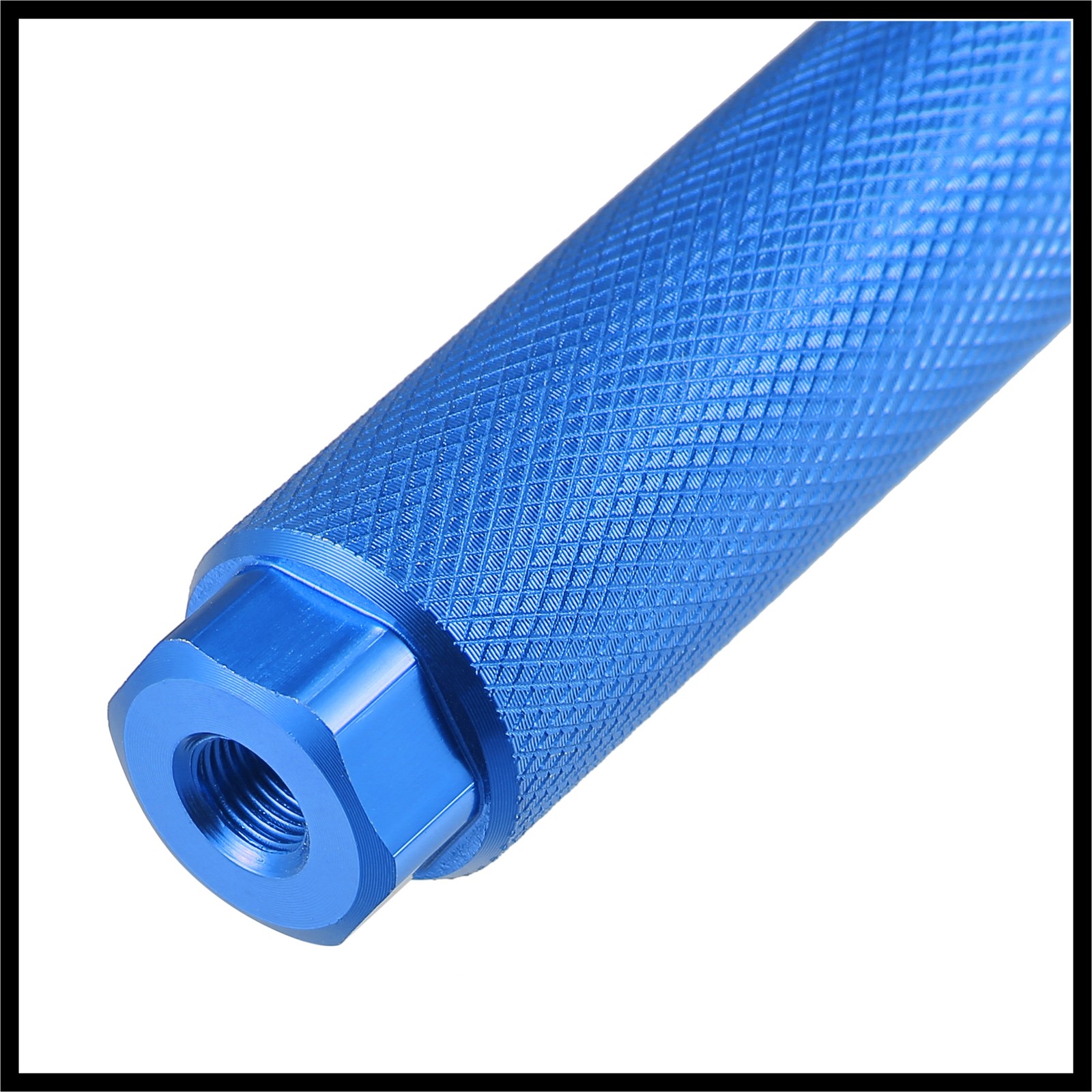 Pair Aluminum Alloy Rear Foot Peg Blue for BMX MTB Bicycle Fit 3/8 inches Axles