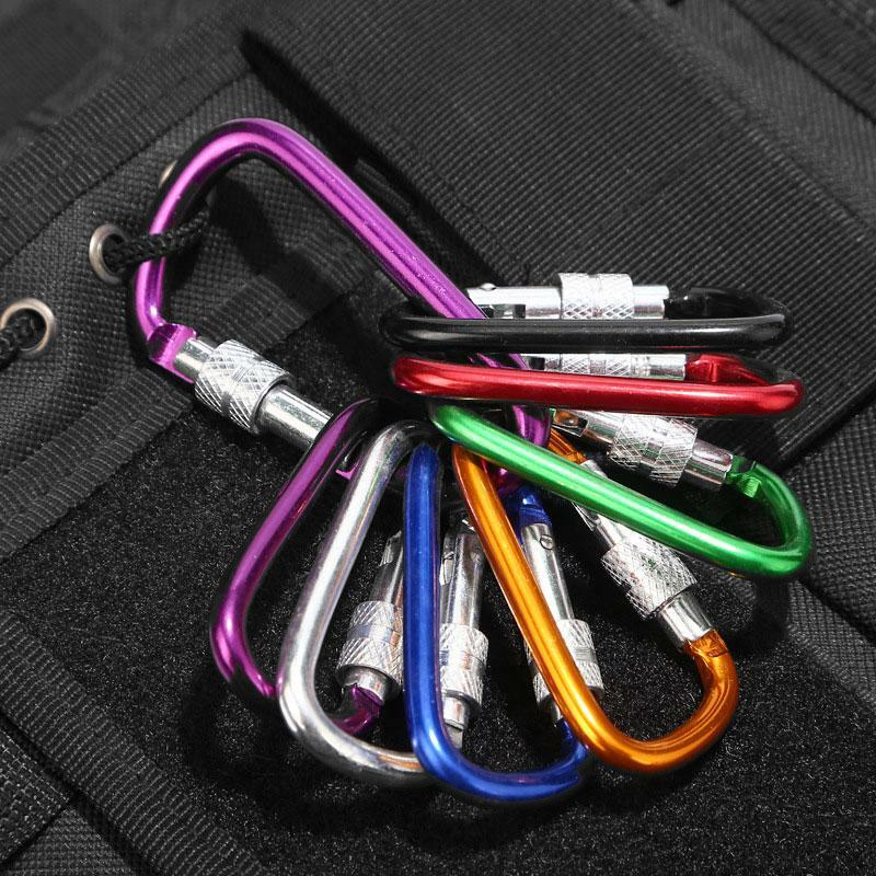 (5 PACK) 3″ HOOKS Aluminum Light Snap Carabiner D-Ring Clip Hiking Camping mini