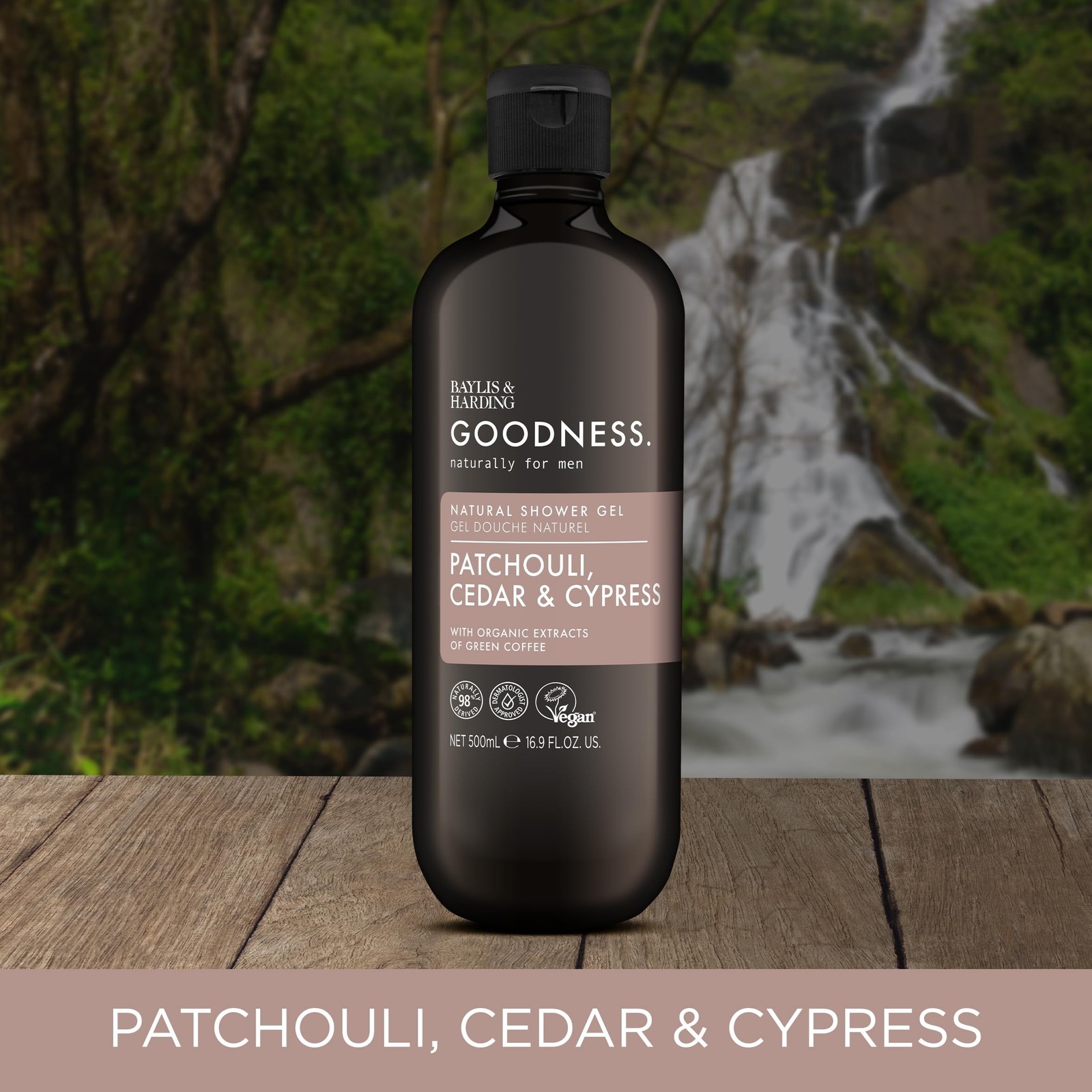 Baylis & Harding Goodness Men’s Patchouli, Cedar & Cypress Natural Body Wash,…