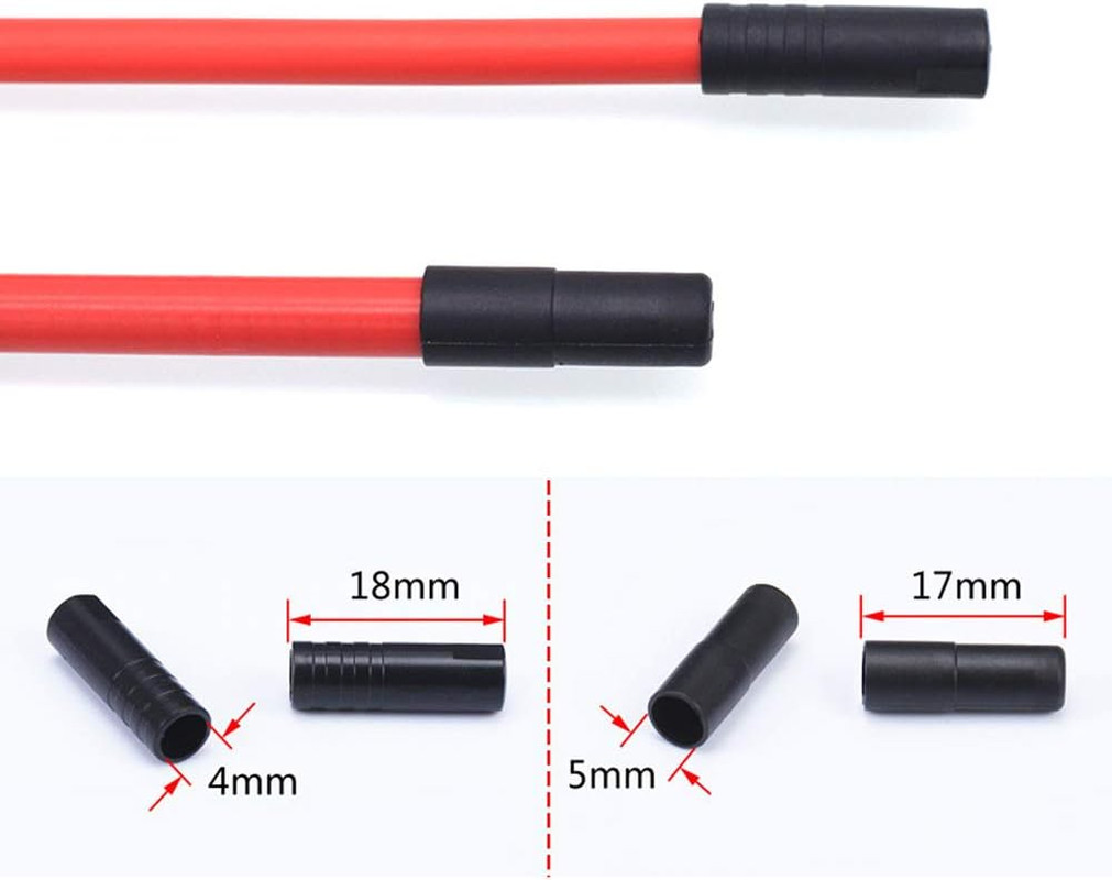 100 Pieces Bike Bicycle Plastic 5mm Brake Cable Housing Ferrule End Caps and …