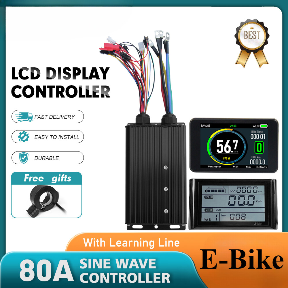 48V/72V 80A Sine Wave Brushless Controller with LCD Display Ebike Conversion Kit