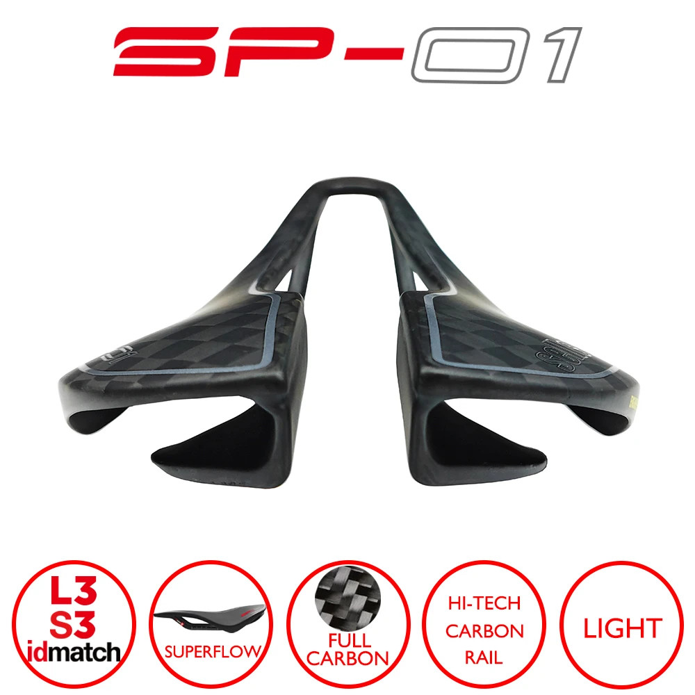 Carbon Tekno Superflow Bicycle Saddle for Road/MTB Short Nose/Split Tail Design